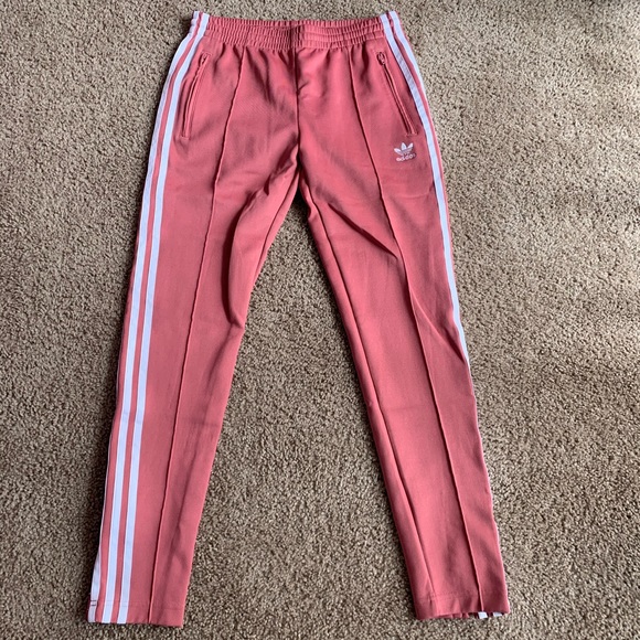 adidas dusty pink track pants
